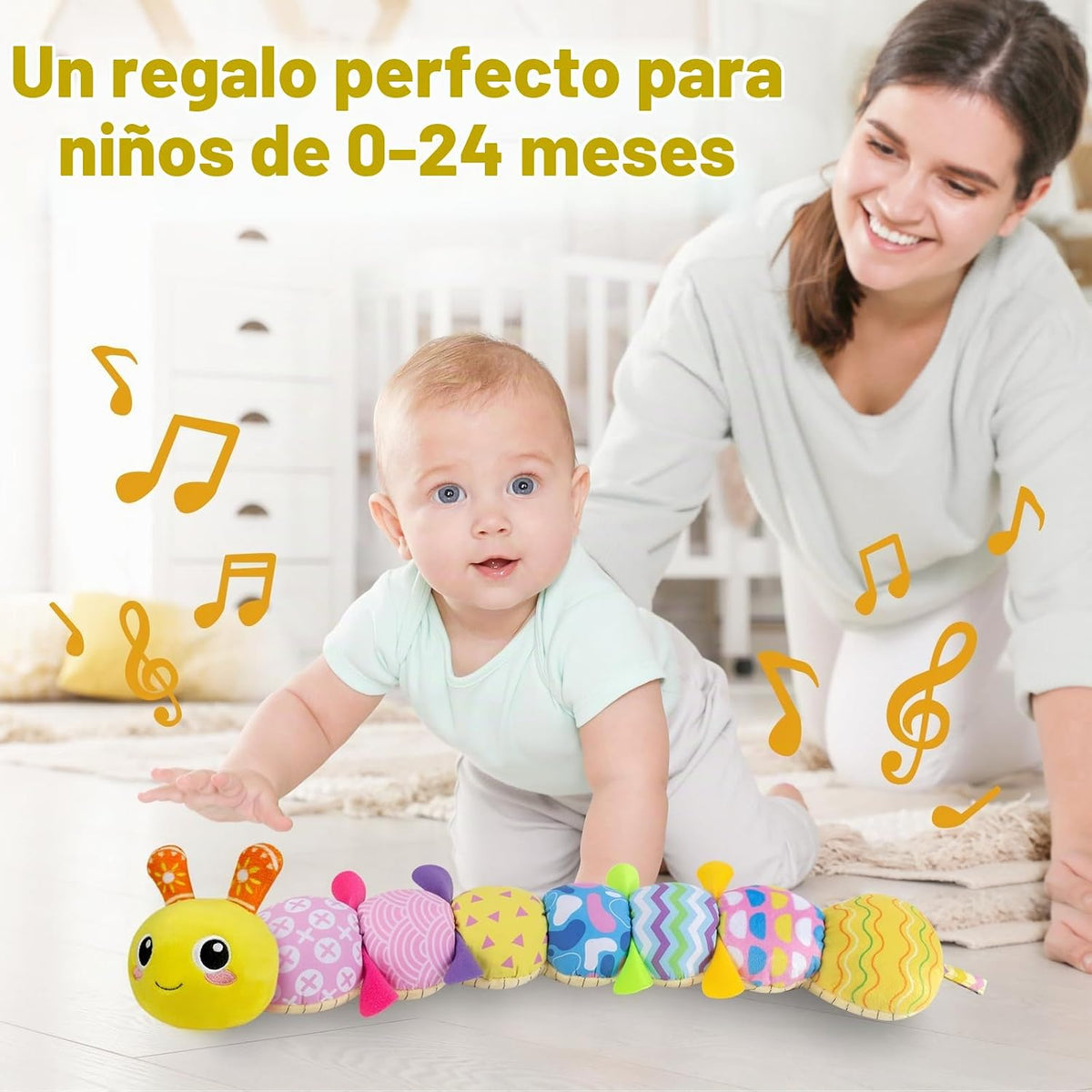 Juguetes sensoriales de oruga para bebés de 0 a 6 a 12 meses | Jugu...