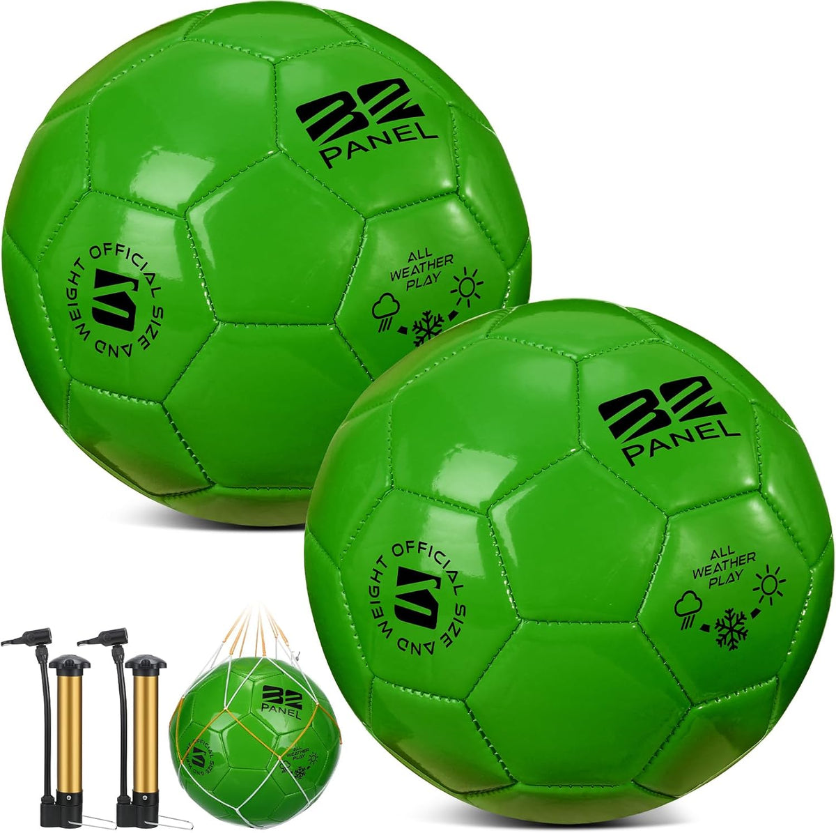Shappy 2 pelotas de fútbol a granel con bolsa de malla de bomba | T...