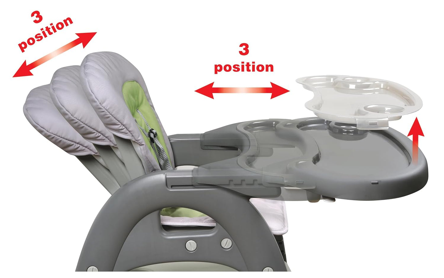 Envee II - Silla alta para bebé con mesa de juego para niños pequeñ...