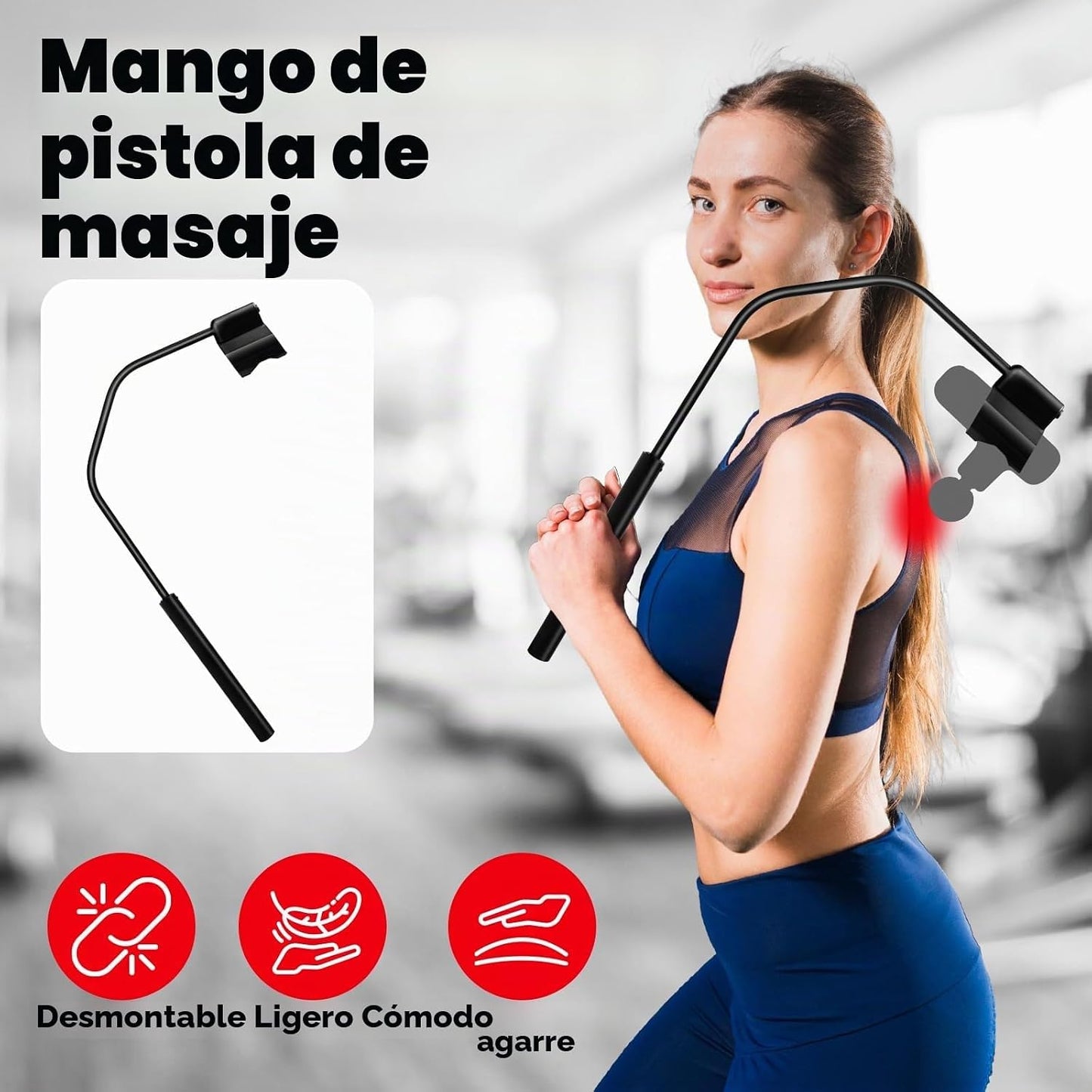 Portapistola de masaje HEYCHY para la espalda, compatible con la ma...