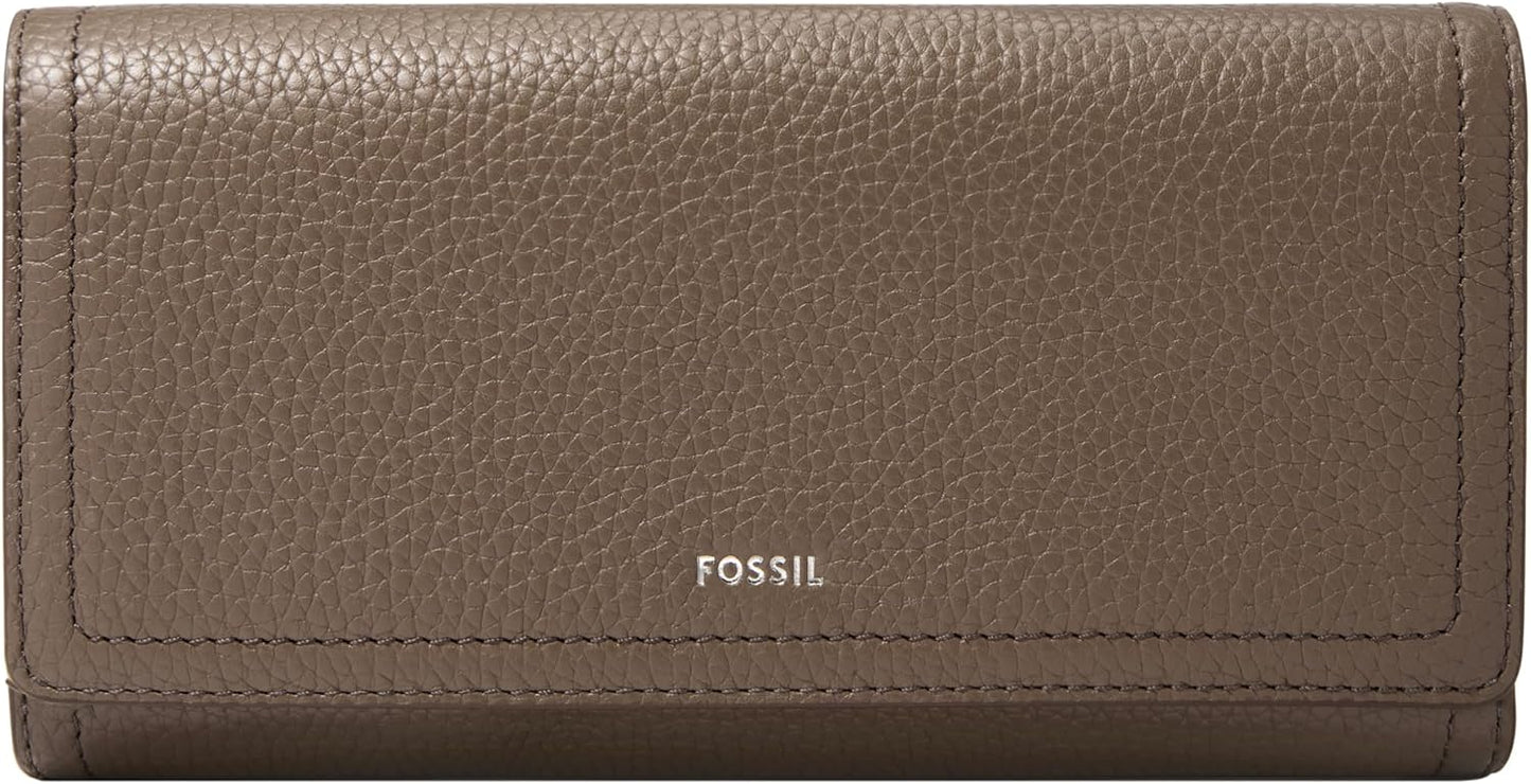 Fossil Cartera Logan de piel con bloqueo RFID para mujer