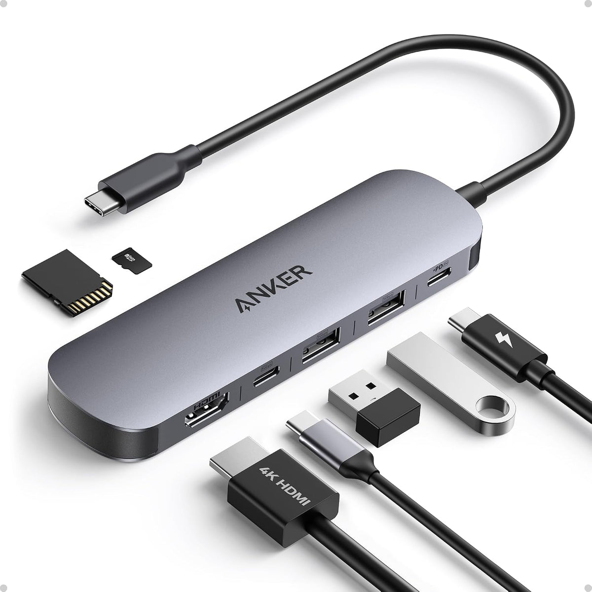 Anker Hub USB C, adaptador USB multipuerto 7 en 1, divisor USBC a H...