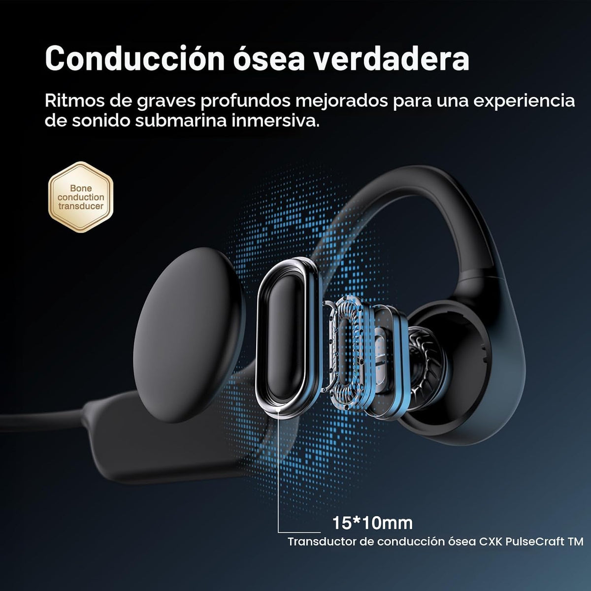 CXK Auriculares de conducción ósea IPX8 Auriculares de natación | A...