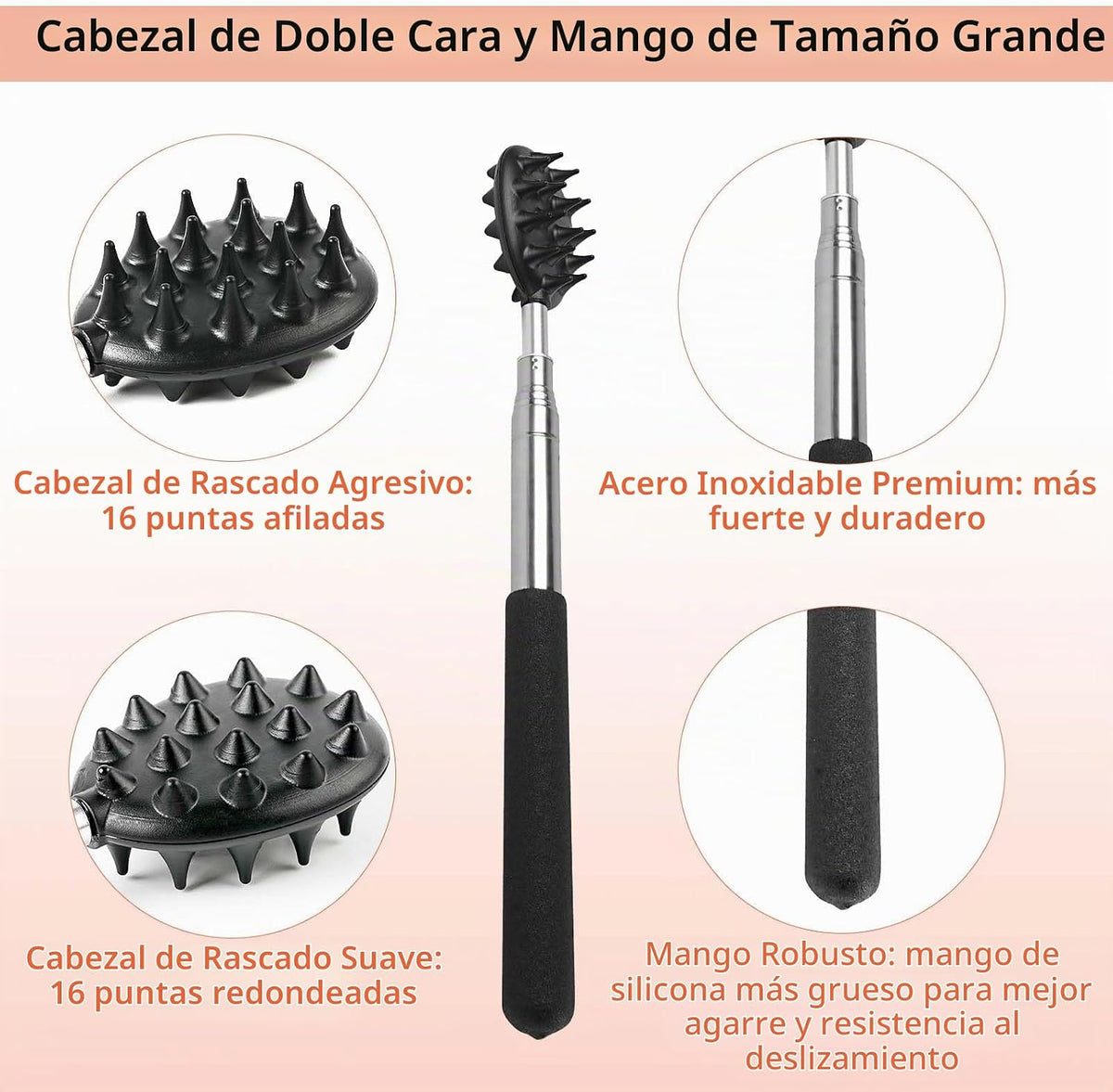 WOVTE Kit de rascador de espalda y masajeador de cabeza, regalos pa...