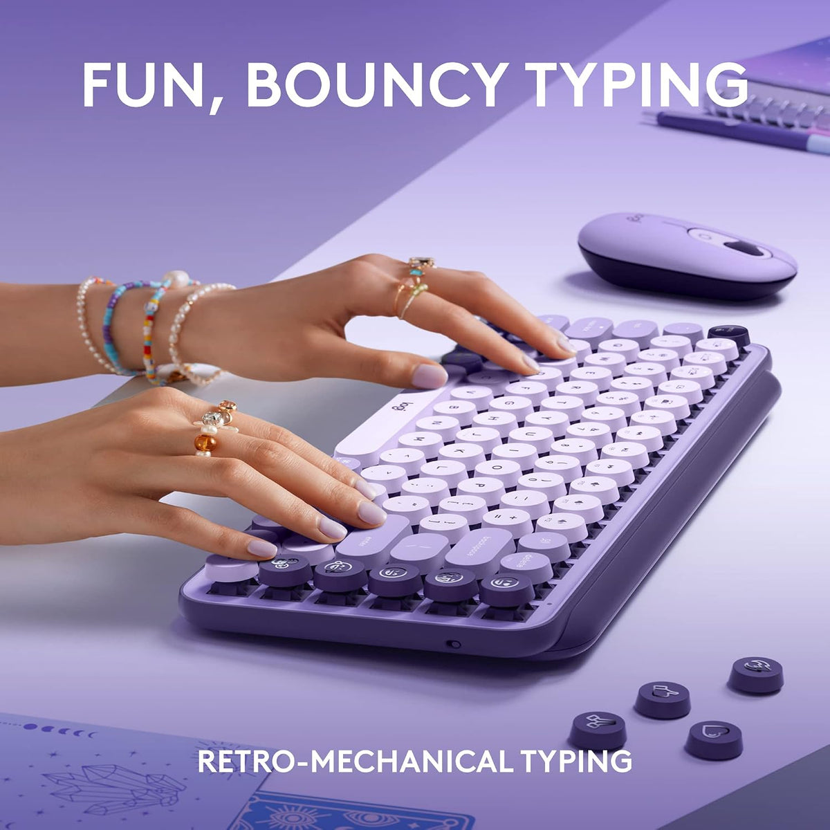 Logitech POP Keys + POP Mouse Conjunto de teclado inalámbrico y mou...