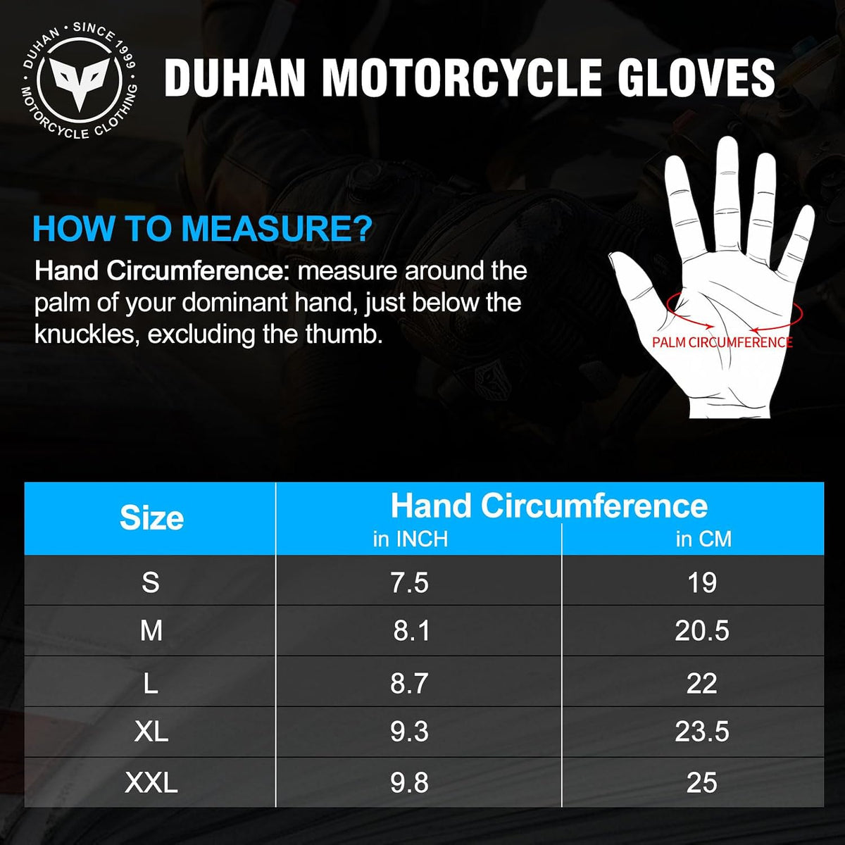 DUHAN Guantes de cuero para motocicleta para hombre/mujer, guantes...