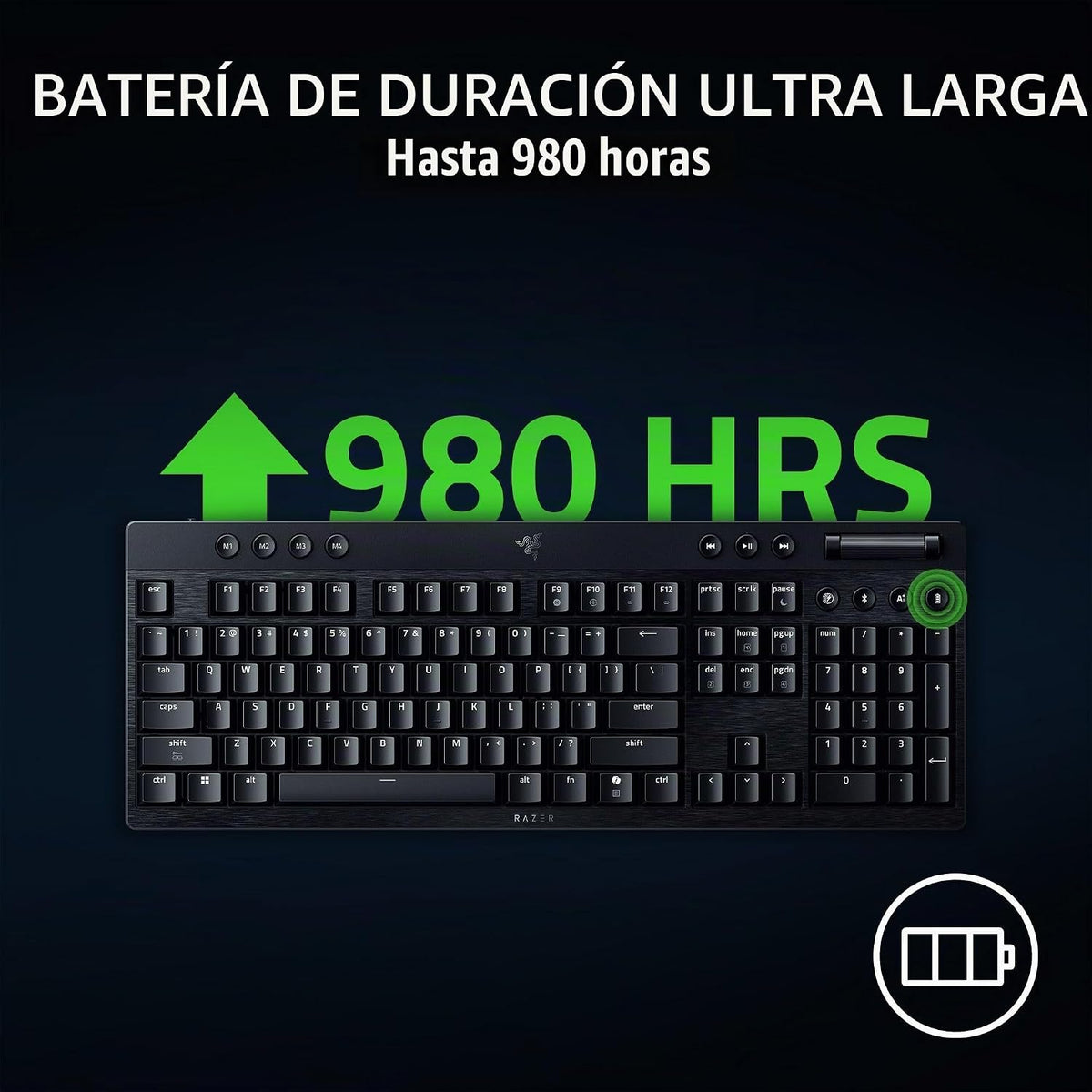Razer BlackWidow V4 Teclado inalámbrico para juegos de perfil bajo,...