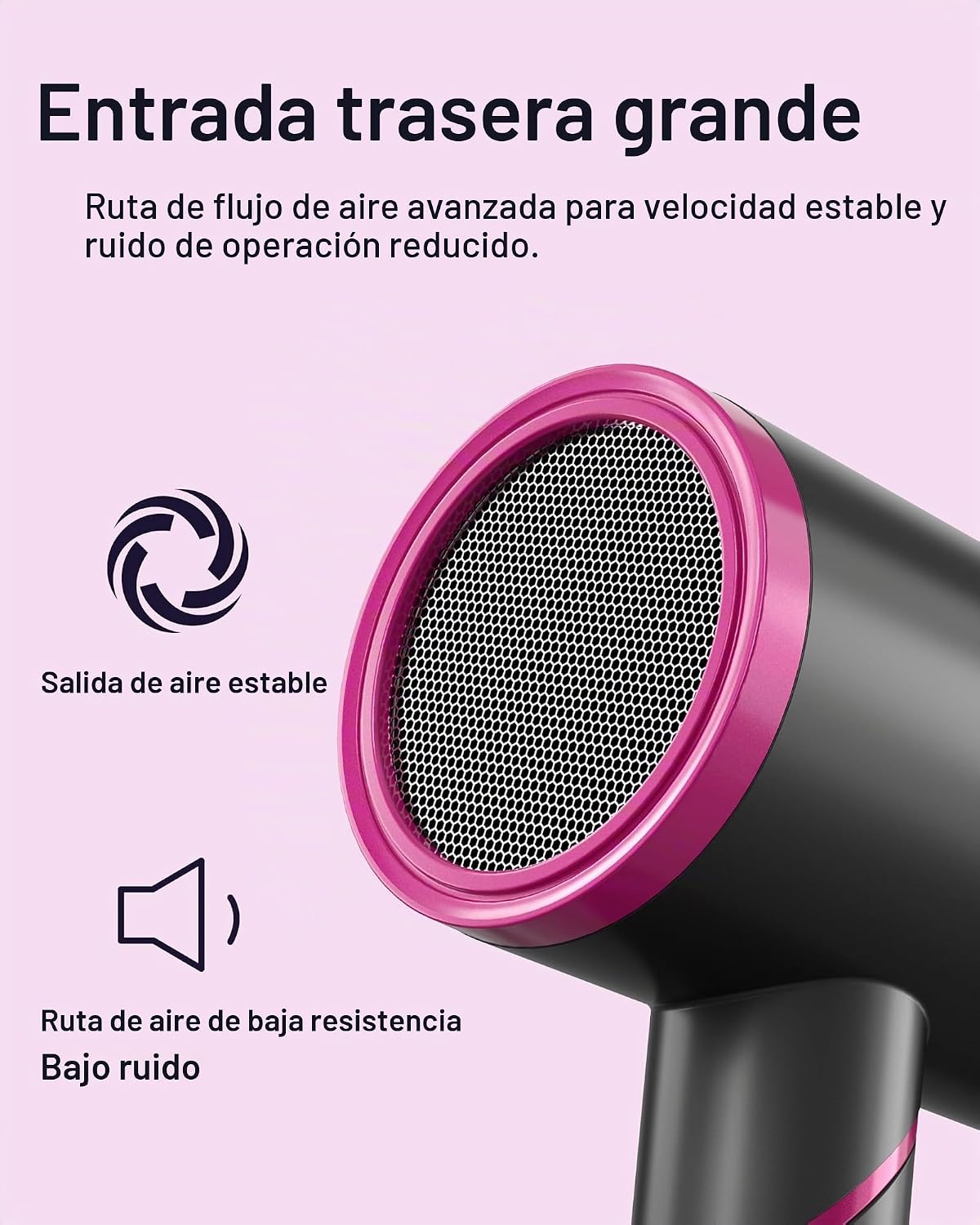 ANNLARY ANNLARY - Secador de pelo con peine, 1800 W con difusor par...