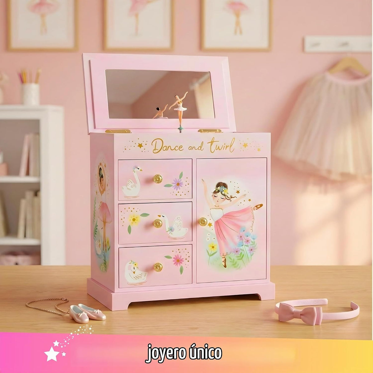 Giggle &amp; Honey® Joyero musical de bailarina para niñas | Juguet...