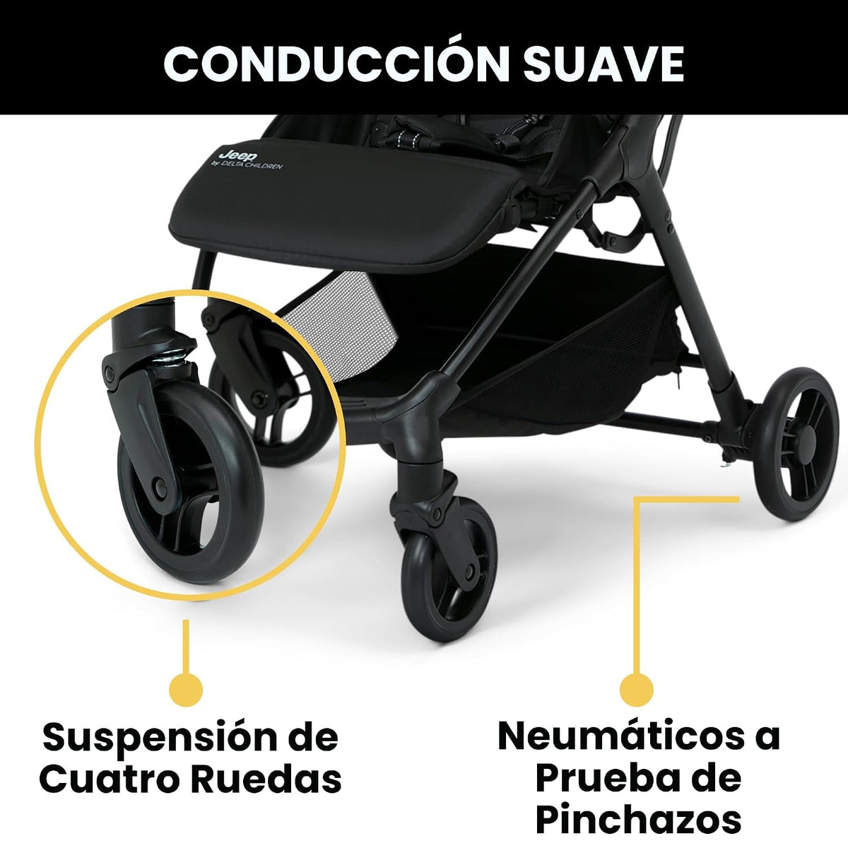 Cochecito de viaje compacto Jeep Altitude de Delta Children Greengu...