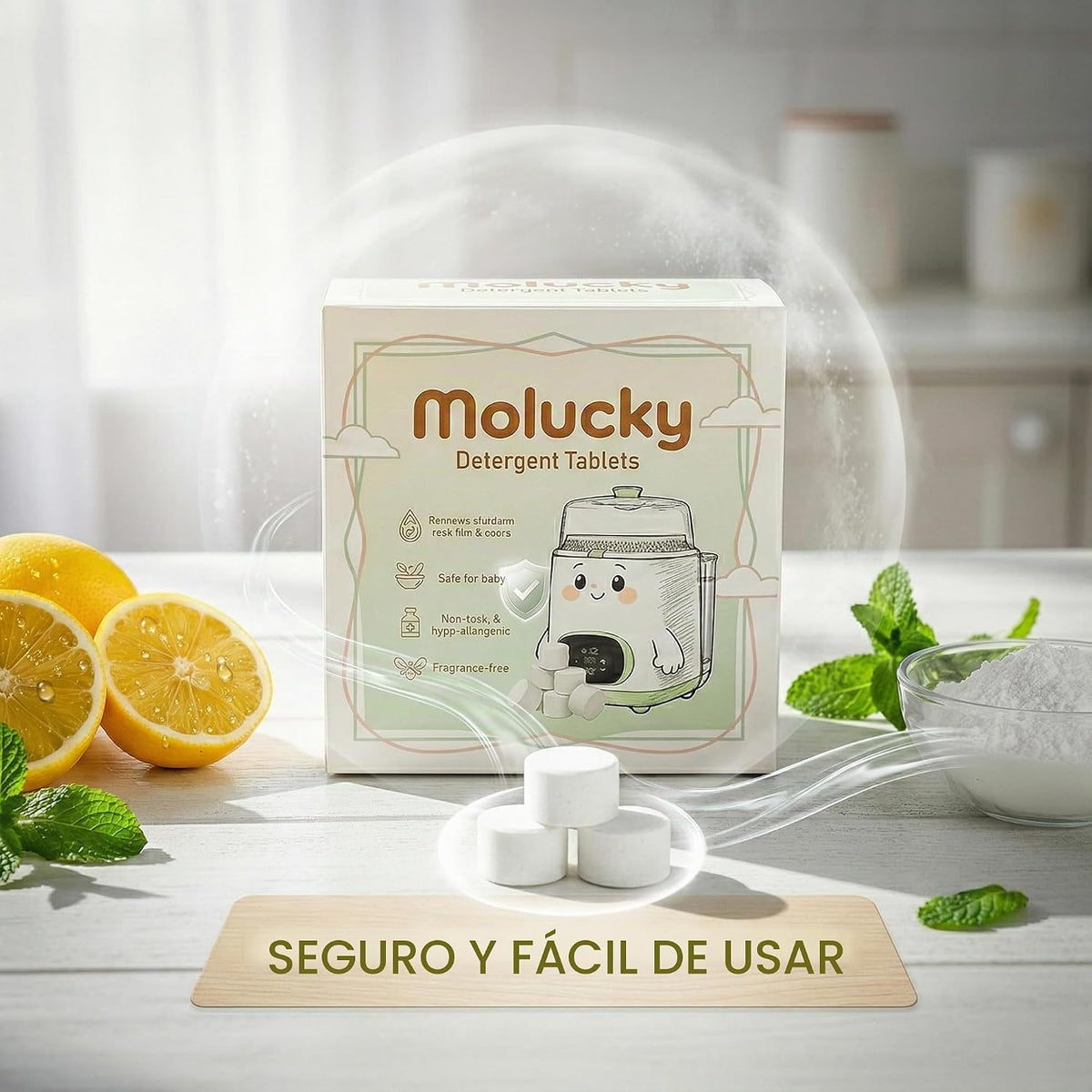 Comprimidos de detergente para lavadora de biberones, 120 unidades,...