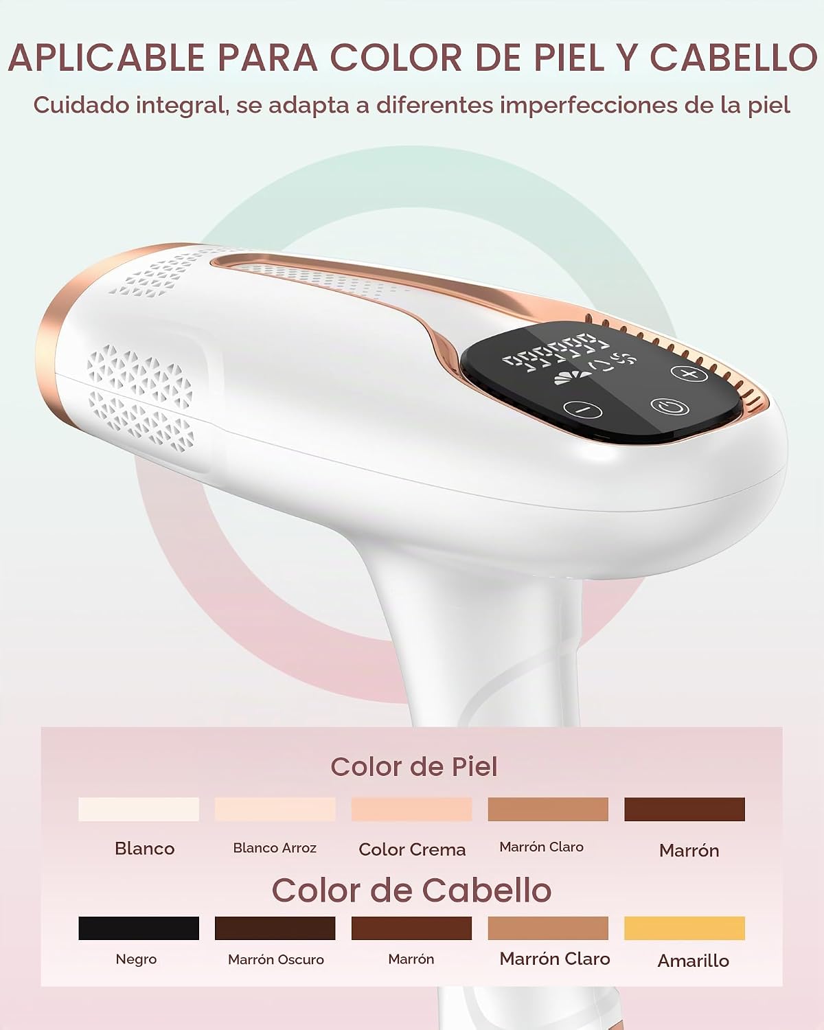 Dispositivo de depilación IPL 21J en casa para mujeres y hombres, r...