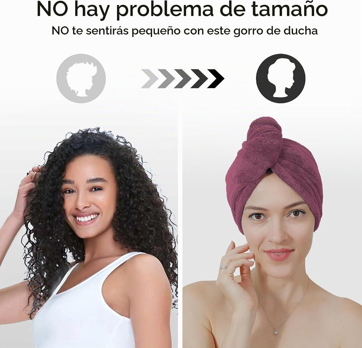 TENSTARS Paquete de 5 Toallas Envolventes de Microfibra Engrosadas...