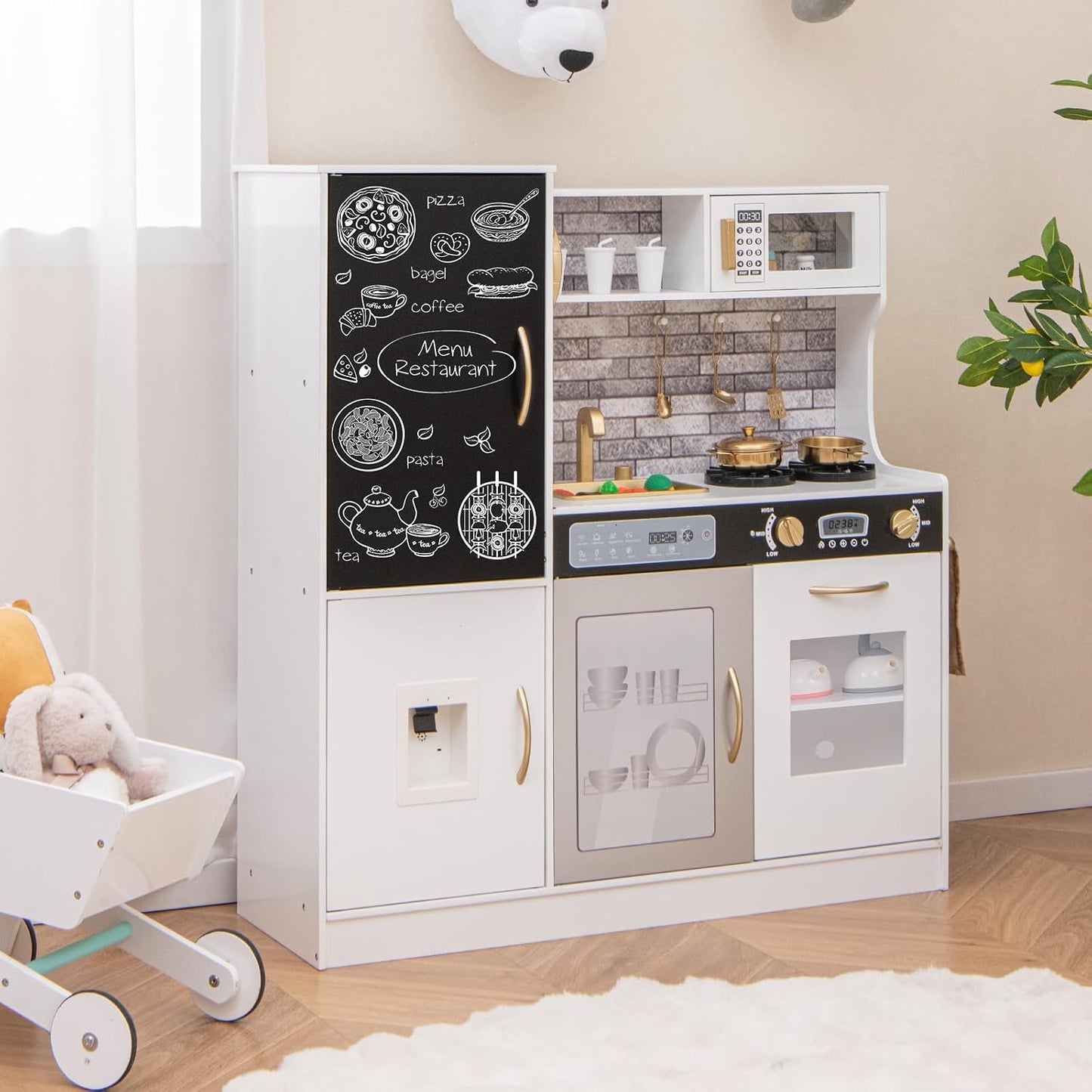 Costzon Juego de Cocina para Niños, Set Grande de Juguete de Cocina...