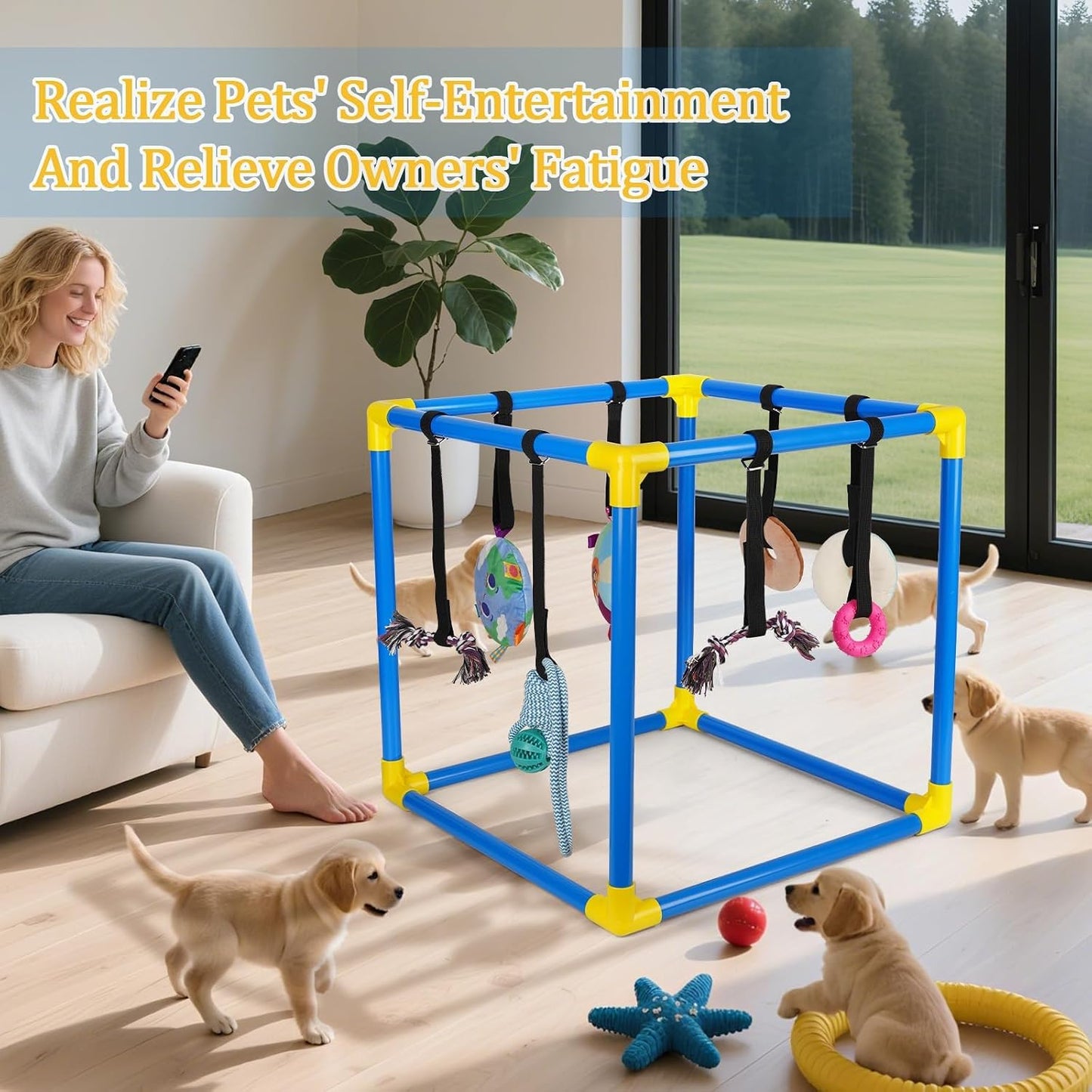 Liitrton - Gimnasio de juego para cachorros para perros pequeños co...