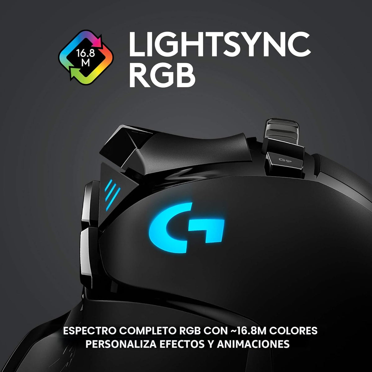Logitech G Ratón inalámbrico para juegos 502 Lightspeed - Negro | R...