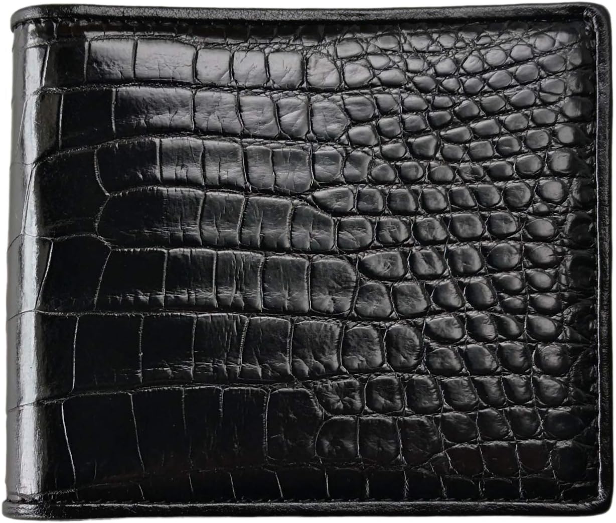 CHERRY CHICK Billetera de piel de cocodrilo hecha a mano para hombr...