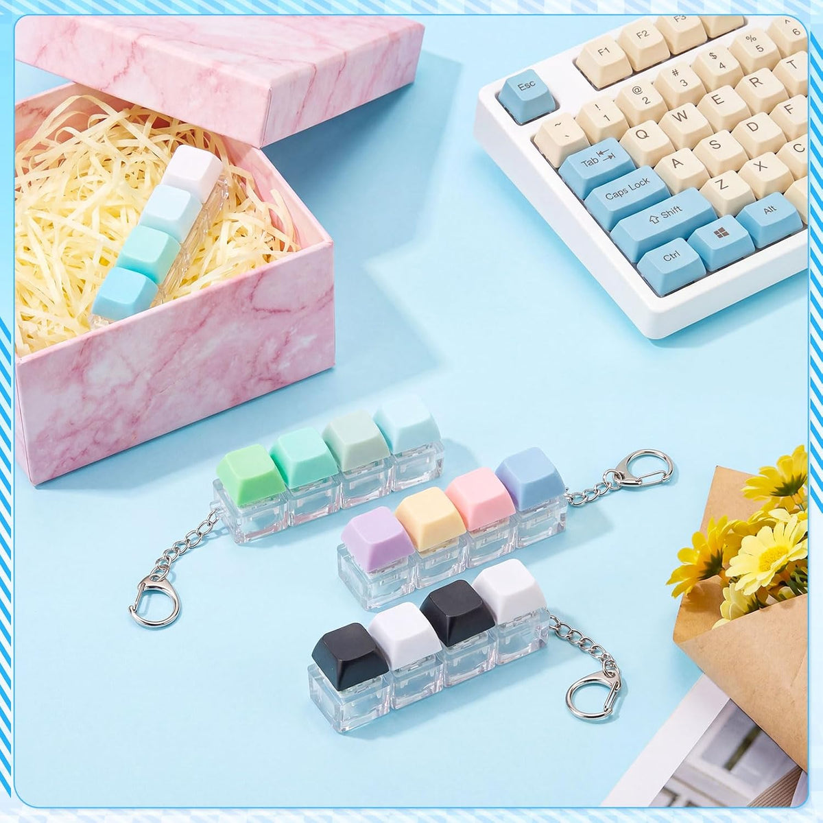 Halloscume Juguete antiestrés con teclado, Color macaron. | Llavero...