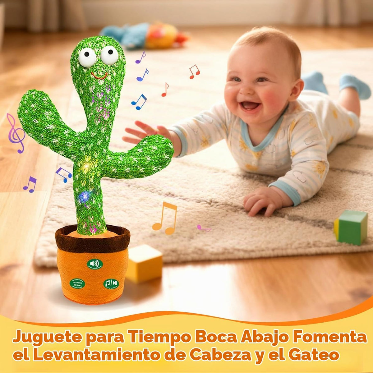 Hunfur - Juguete interactivo de cactus que habla, repite lo que dic...
