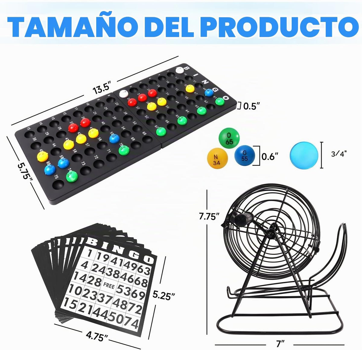 Juego de bingo de lujo GSE para fiestas de amigos, noches de juego...
