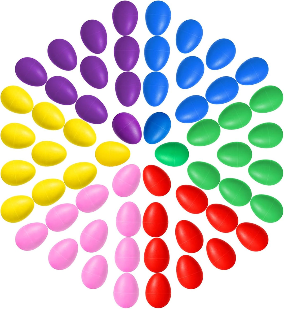 Foraineam 60 piezas de plástico para huevos - coloridos huevos de P...