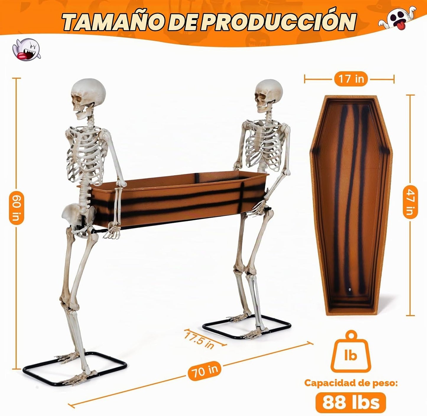 Quntis Esqueleto gigante para decoración de fiesta de Halloween al...