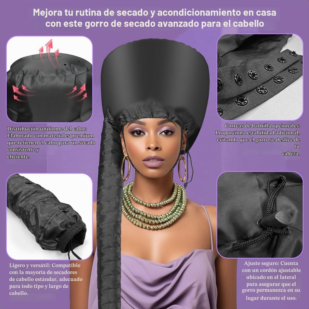 Capó de secador de pelo con capucha - Secador de pelo con capucha d...