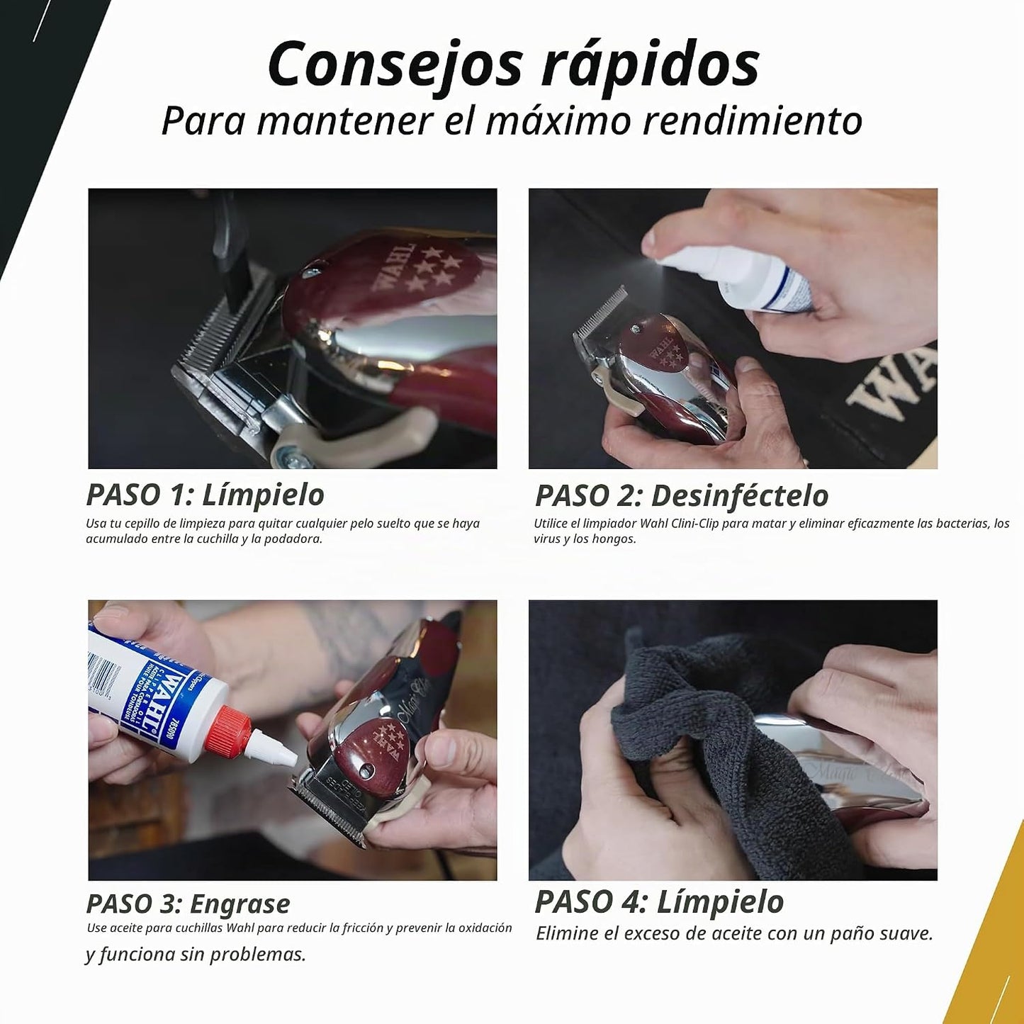 WAHL Professional kit de rasurado de 5 estrellas número 8180 | Moto...