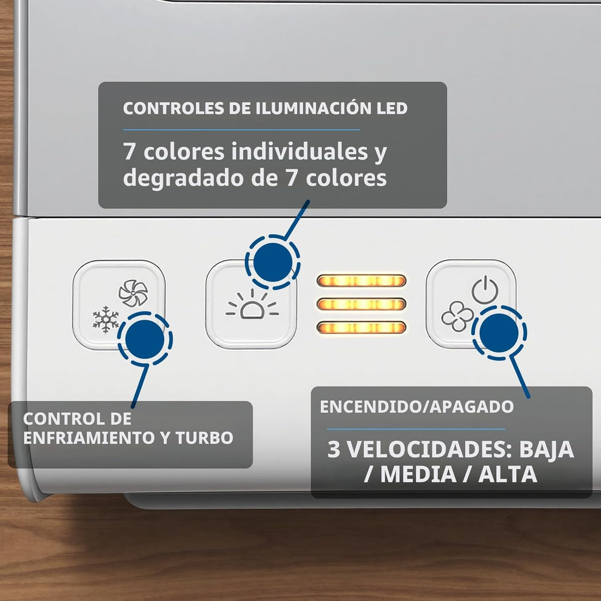 Ventilador de aire acondicionado portátil, mini enfriador de aire 4...