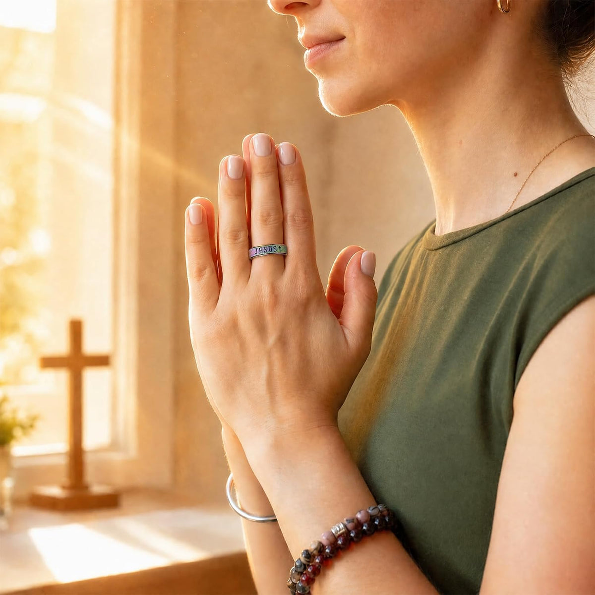Anillo de ansiedad giratorio para mujeres: juguetes para jugar con...
