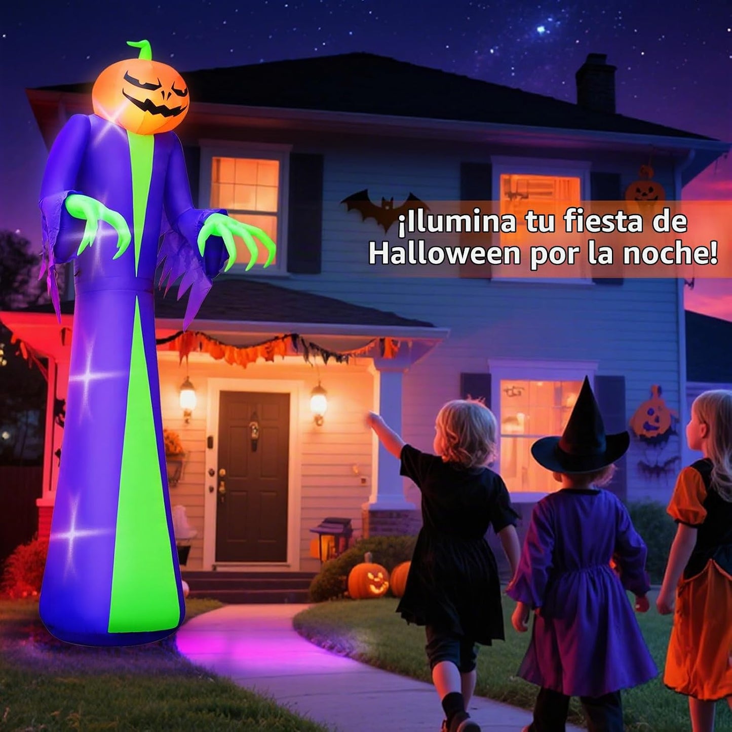 Inflables gigantes de Halloween de 12 pies, decoración de patio con...