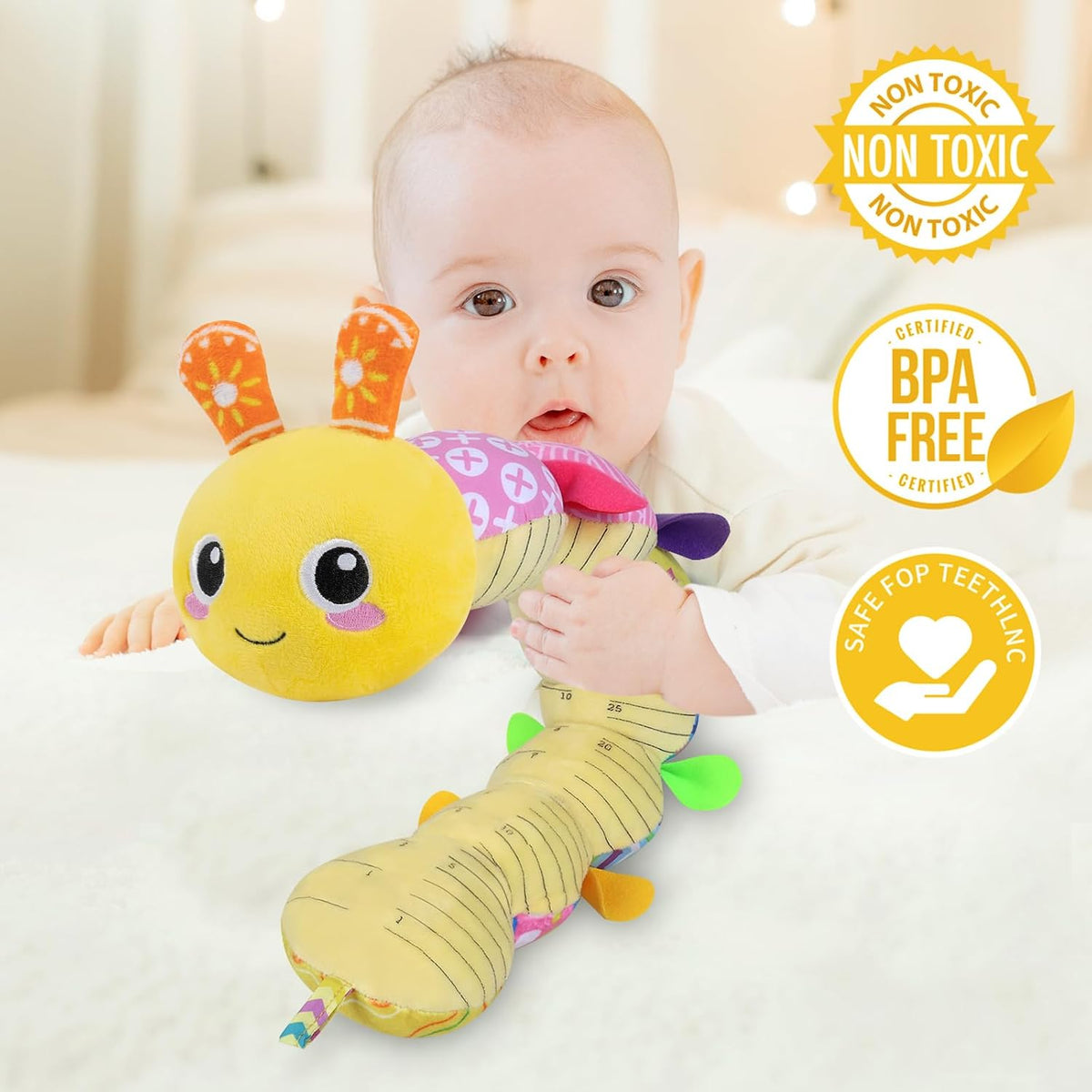 Juguetes sensoriales de oruga para bebés de 0 a 6 a 12 meses | Jugu...
