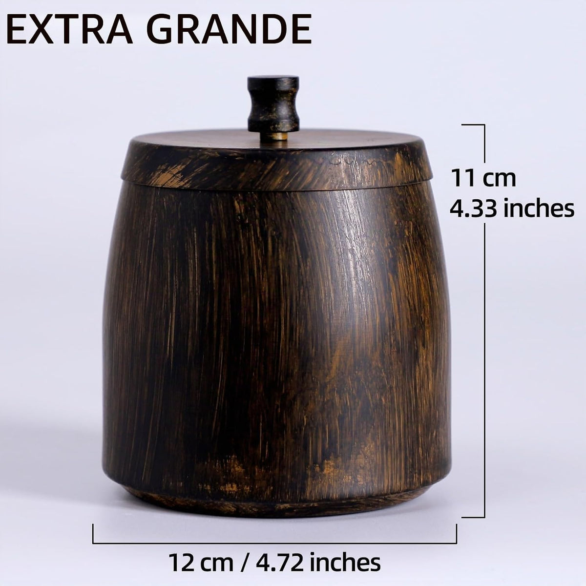 Cenicero extra grande con tapa para cigarrillos, de acero inoxidabl...