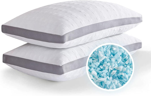 Meoflaw Juego de 2 almohadas refrescantes tamaño Queen, almohadas d...