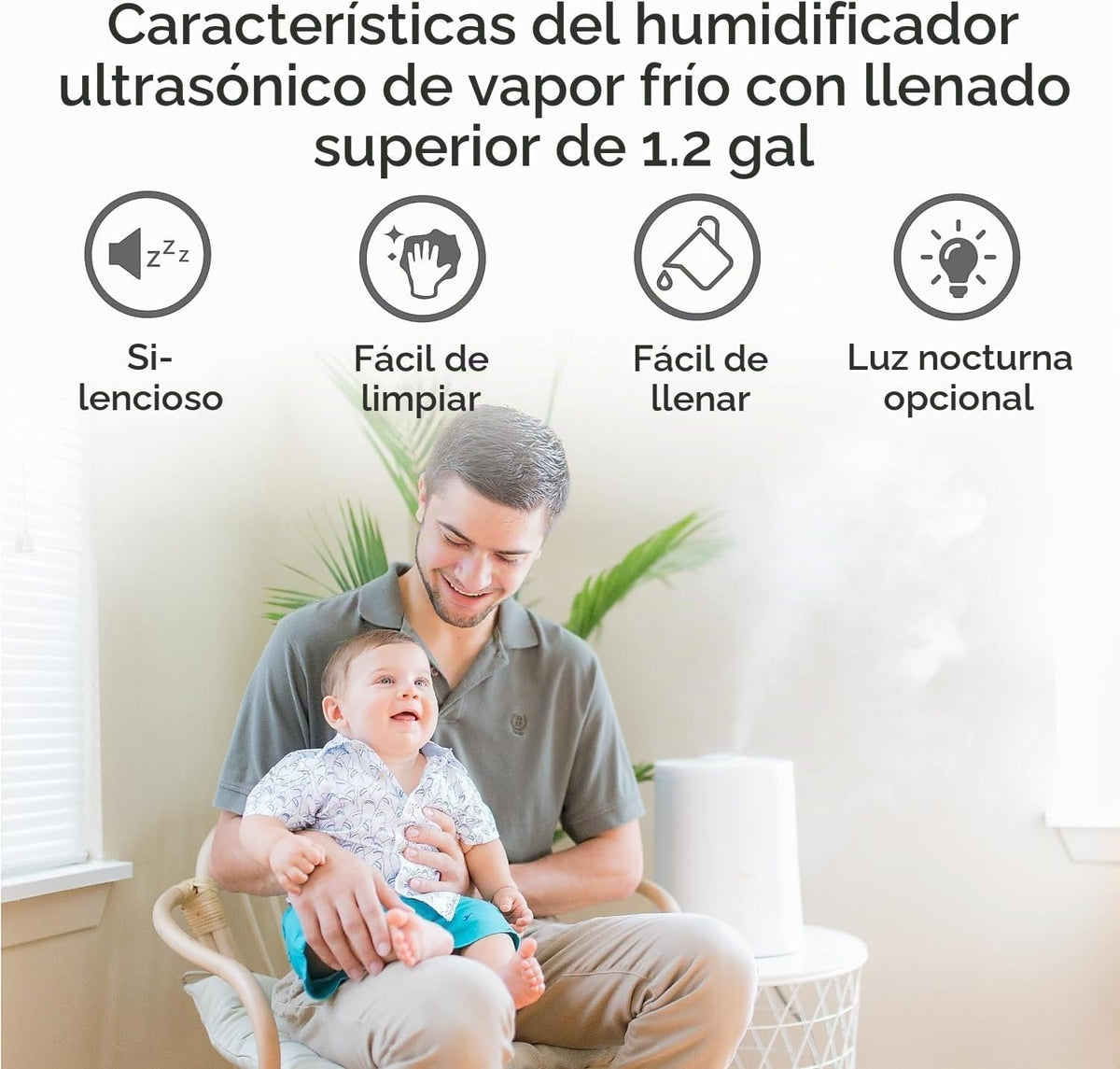 Crane - Humidificador ultrasónico de niebla fría de llenado superio...