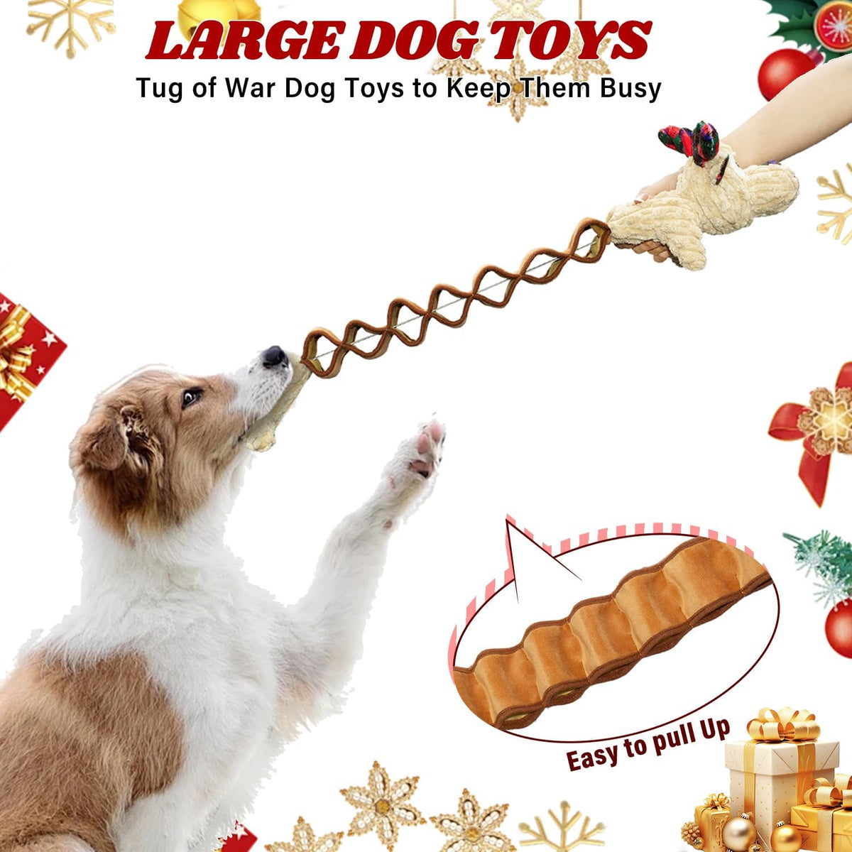 CneeeeeB Juguetes para Perros de Ciervo Chirriantes Interactivos pa...