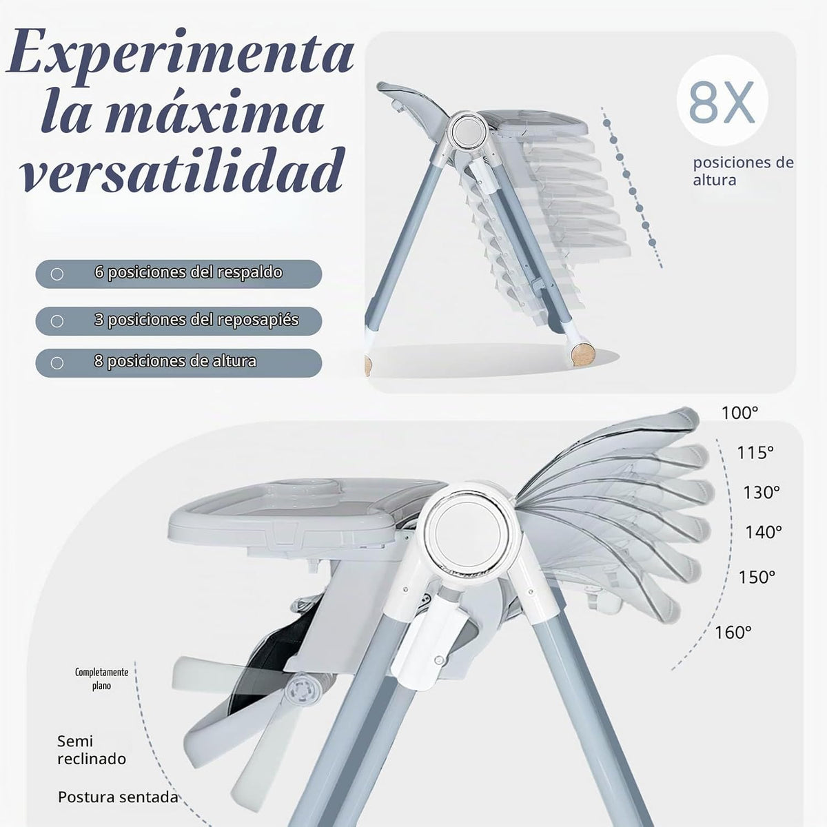 UMGOOGOO Trona multifuncional todo en 1 para bebé con columpios par...