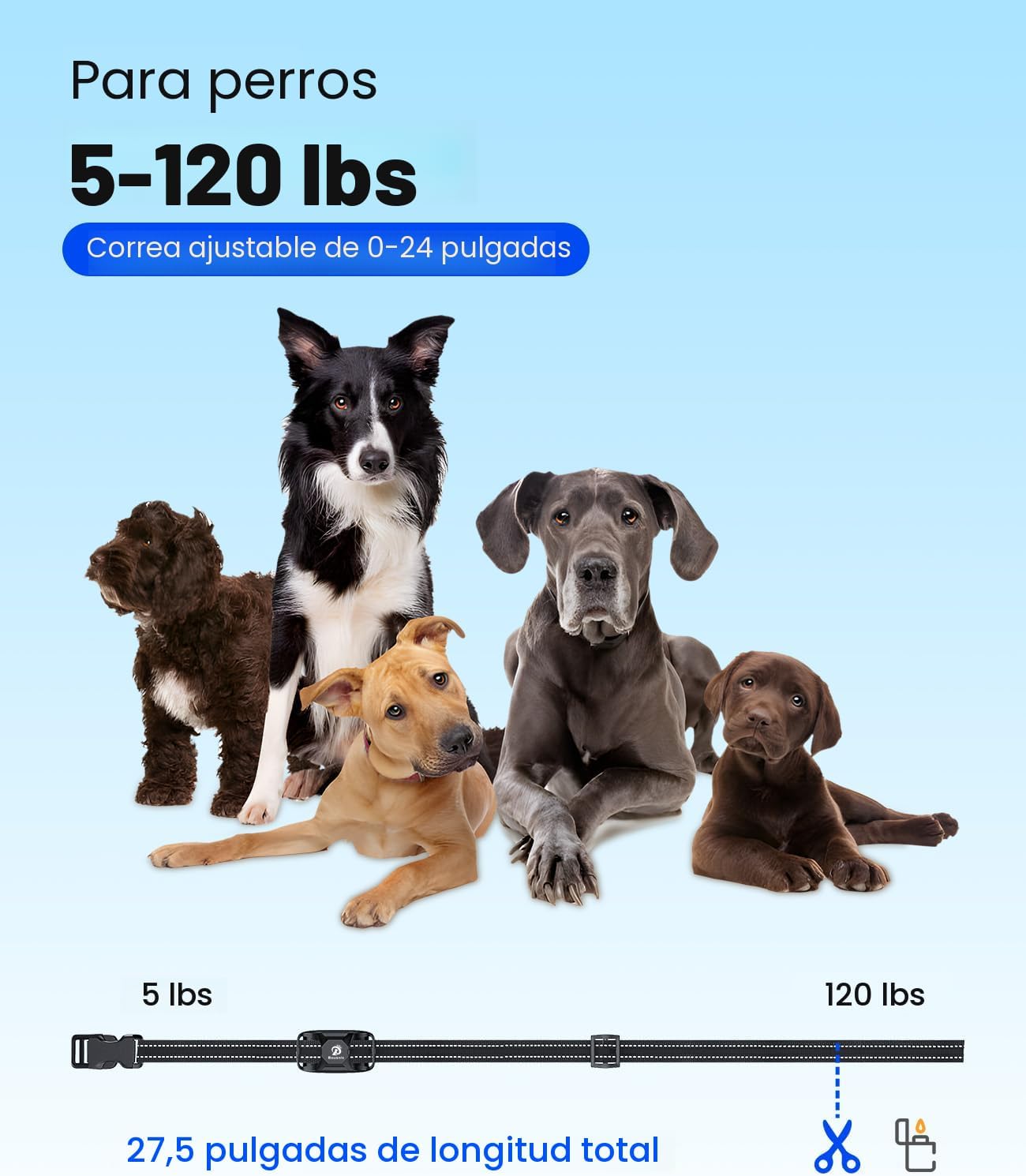 Collar de Descarga para Perros Bousnic - Collar de Entrenamiento de...