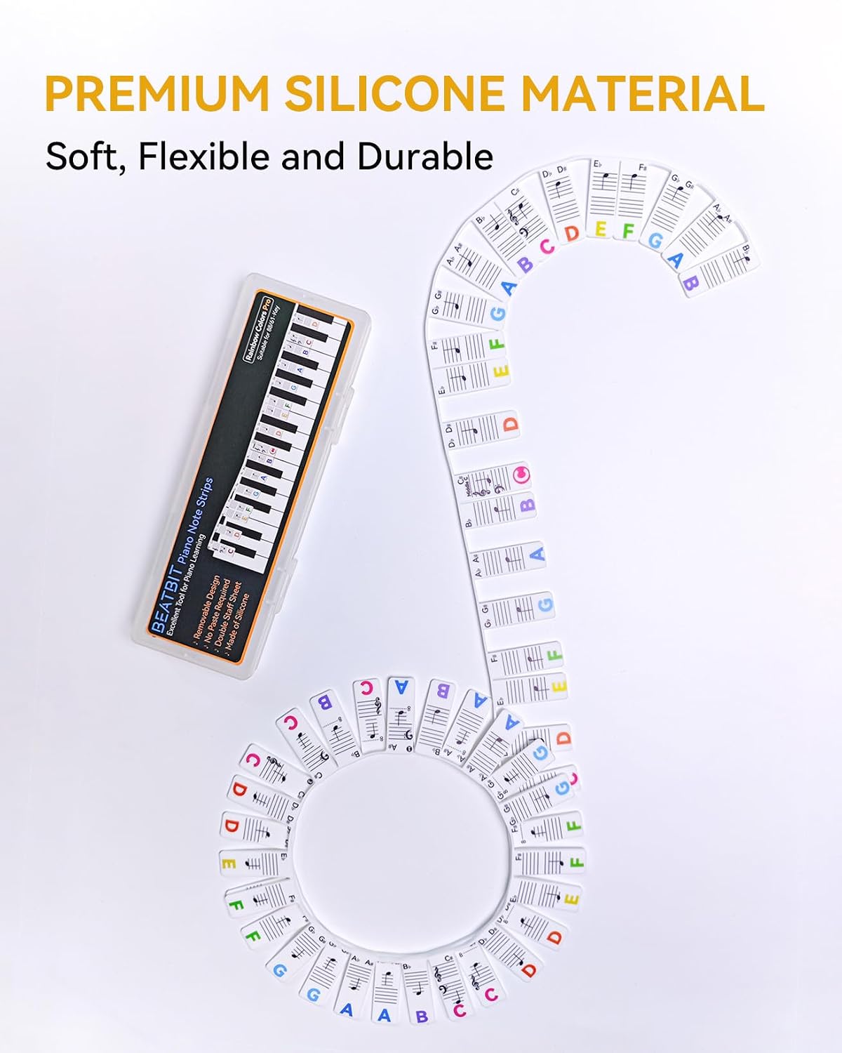 BEATBIT Guía de notas de piano para principiantes, extraíble, serie...