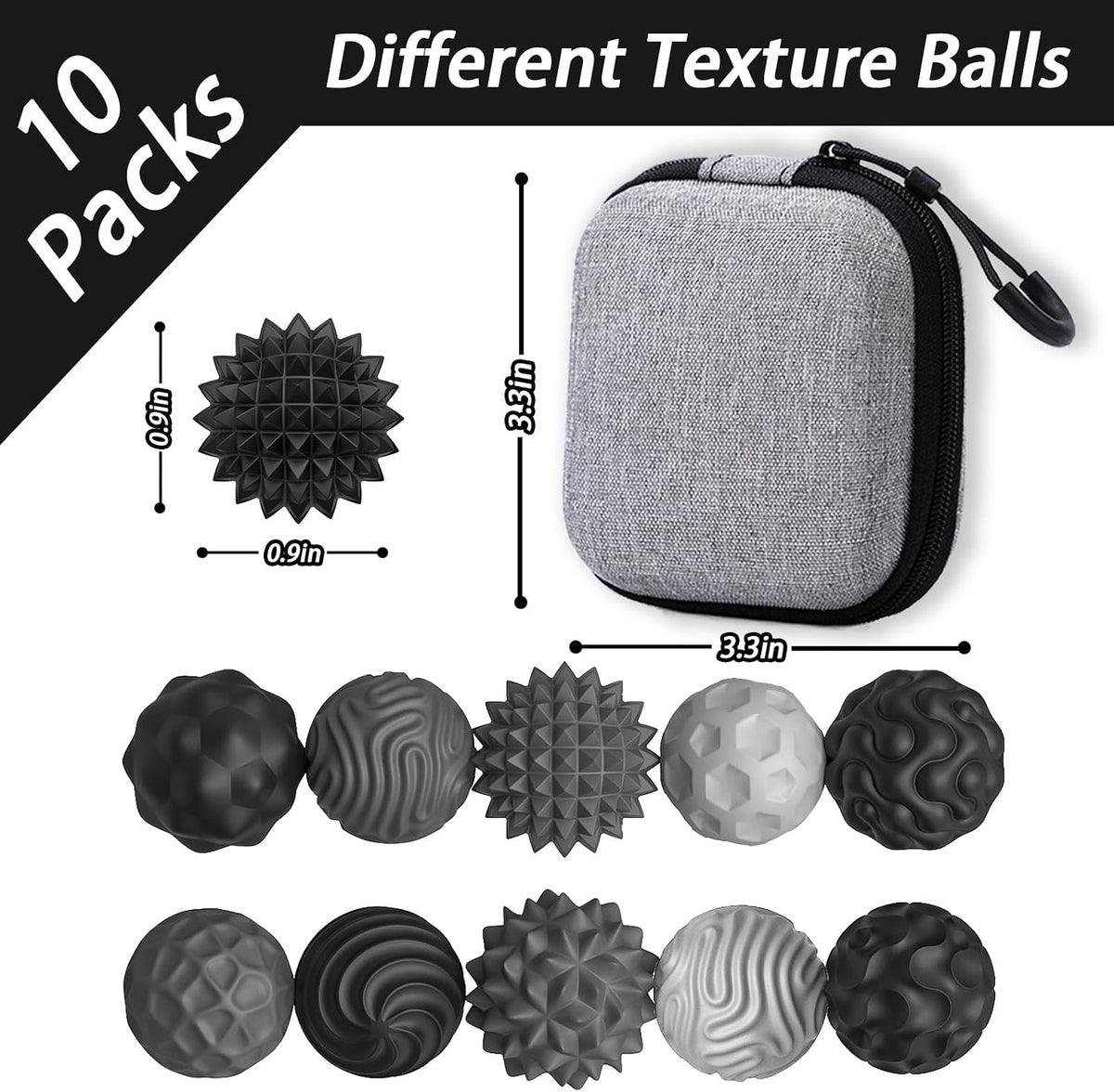 FNASKLEI Bolas magnéticas de silicona, 10 tipos de juguetes para an...
