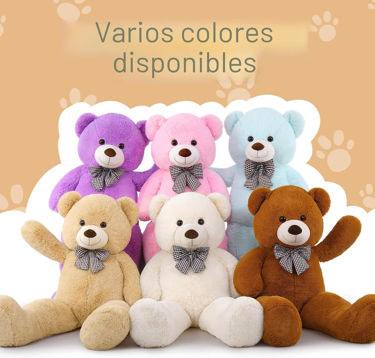 MaoGoLan Oso de peluche gigante marrón de 4 pies, adorable y tierno...