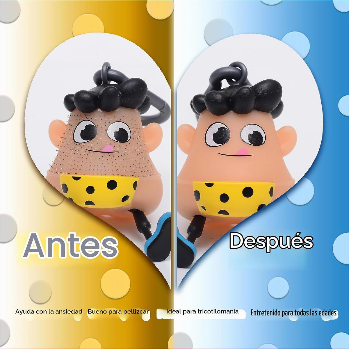 Polka Fun Pelo Tirón Relajante Antiestrés Juguetes de Ansiedad, Per...