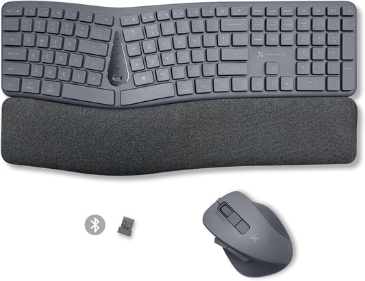 X9 Split Teclado Ergonómico y Ratón Inalámbrico Combo - Escribe Cóm...