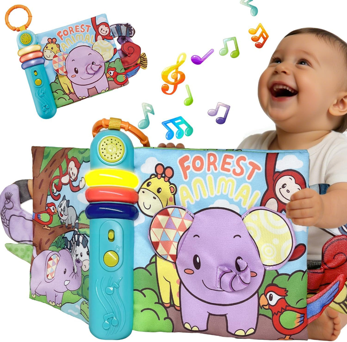 GauJat Libros de tela para bebés 0-6-12 meses, juguete interactivo...