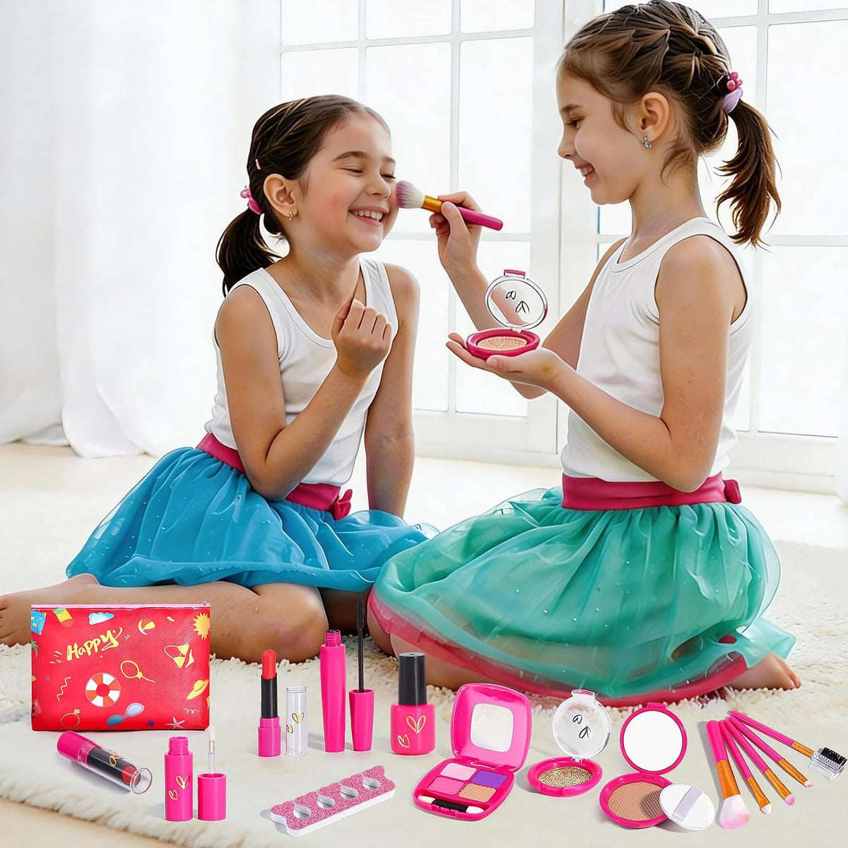 Kit de maquillaje para niñas pequeñas, juego de maquillaje para niñ...