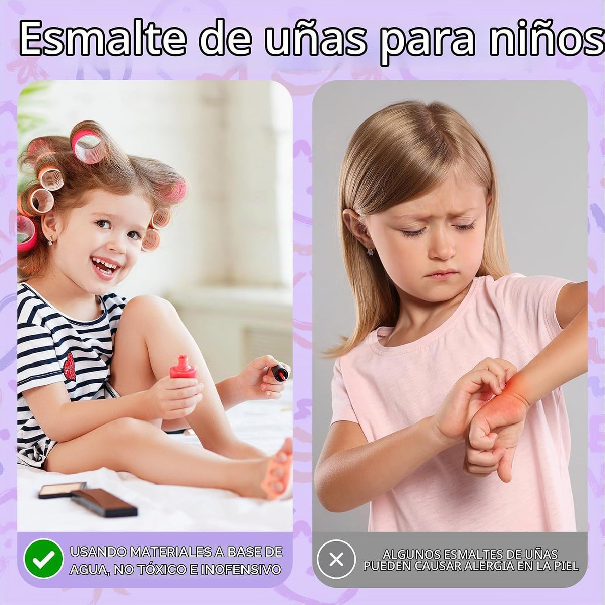 Ylovetoys Juego de esmaltes de uñas para niñas, kit de arte de uñas...