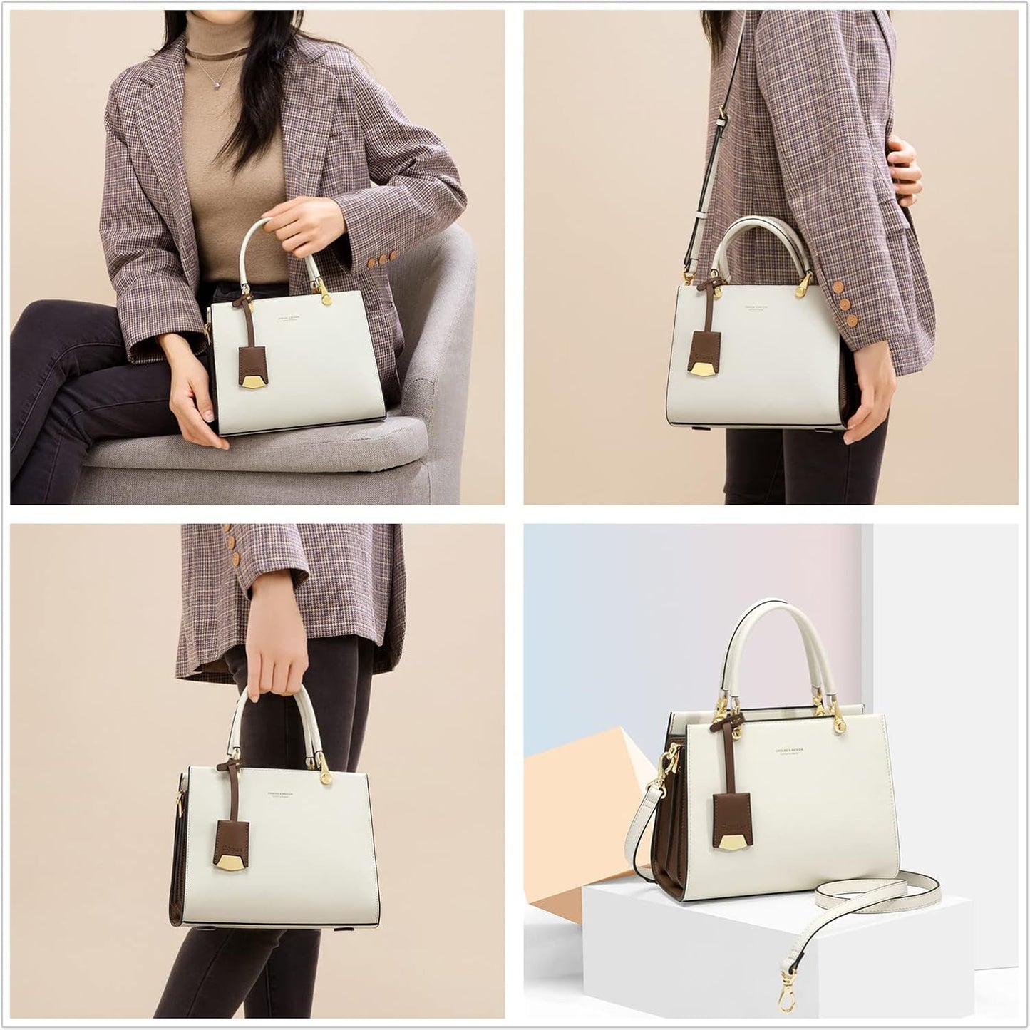 Cnoles Bolsos de mano para mujer, de gran capacidad, bolso de hombr...