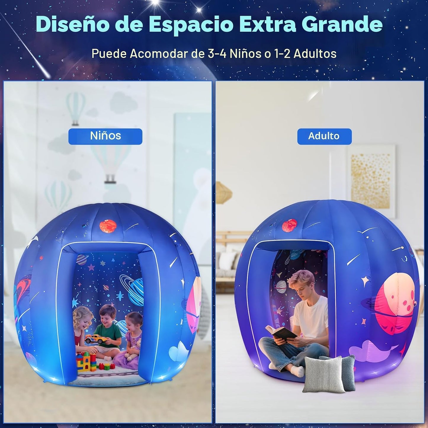Subao Tienda de campaña sensorial para niños y adultos, astronauta,...