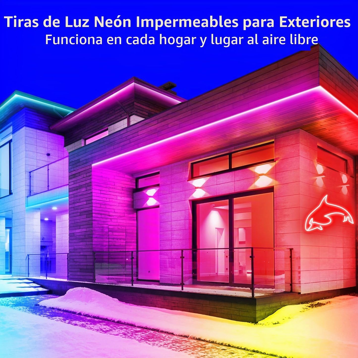 segrass Cuerda de luces LED de neón de 32.8 pies con aplicación o c...