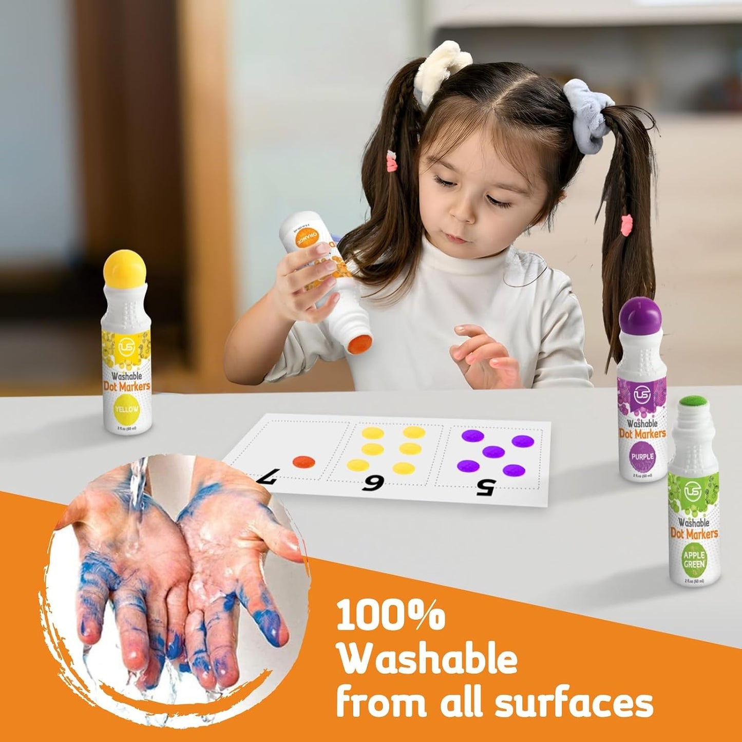 Ultimate Stationery Marcadores de puntos para niños pequeños y niño...